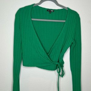 Green long sleeve top